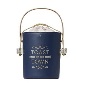 Kate Spade “Toast of the Town” champagne bucket handbag  NWT